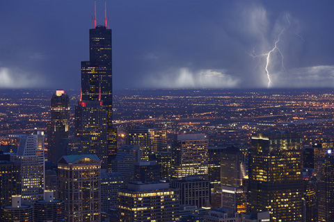 Skyline Chicago Storm